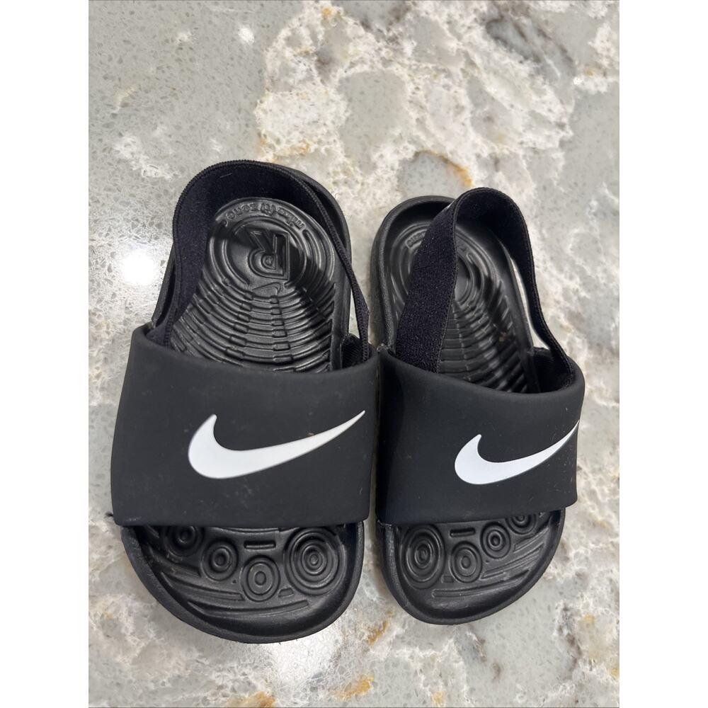 NIKE Toddler Slides BV1094-001 Kawa Slide Black Size 6C Little Kids - Picture 2 of 7